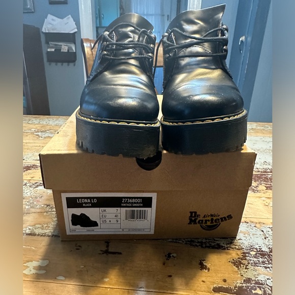 Dr. Martens Leona Lo Black vintage smooth US 9/UK 7/EU 41 EXCELLENT shape! - Picture 8 of 8